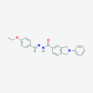 N-[(E)-(4-ethoxyphenyl)methylideneamino]-2-phenyl-1,3-dihydroisoindole-5-carboxamide