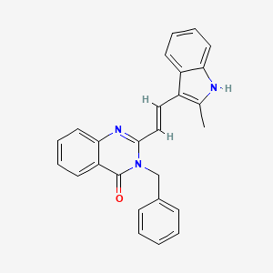molecular formula C26H21N3O B3907140 3-benzyl-2-[2-(2-methyl-1H-indol-3-yl)vinyl]-4(3H)-quinazolinone 