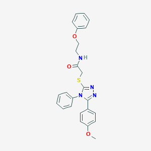 2-{[5-(4-methoxyphenyl)-4-phenyl-4H-1,2,4-triazol-3-yl]sulfanyl}-N-(2-phenoxyethyl)acetamide