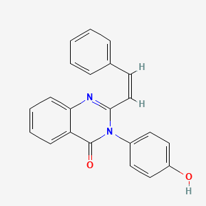 molecular formula C22H16N2O2 B3907152 3-(4-hydroxyphenyl)-2-(2-phenylvinyl)-4(3H)-quinazolinone 