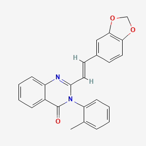 molecular formula C24H18N2O3 B3907167 2-[2-(1,3-benzodioxol-5-yl)vinyl]-3-(2-methylphenyl)-4(3H)-quinazolinone 