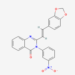 2-[2-(1,3-benzodioxol-5-yl)vinyl]-3-(3-nitrophenyl)-4(3H)-quinazolinone