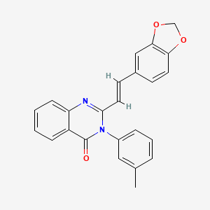 molecular formula C24H18N2O3 B3907173 2-[2-(1,3-benzodioxol-5-yl)vinyl]-3-(3-methylphenyl)-4(3H)-quinazolinone 