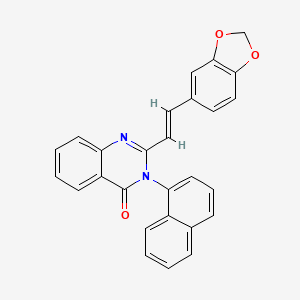 2-[2-(1,3-benzodioxol-5-yl)vinyl]-3-(1-naphthyl)-4(3H)-quinazolinone