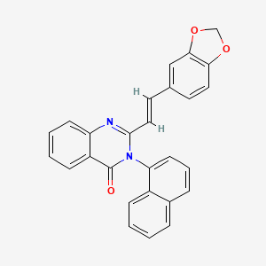 molecular formula C27H18N2O3 B3907178 2-[2-(1,3-benzodioxol-5-yl)vinyl]-3-(1-naphthyl)-4(3H)-quinazolinone 