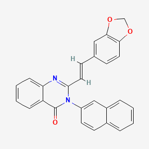 2-[2-(1,3-benzodioxol-5-yl)vinyl]-3-(2-naphthyl)-4(3H)-quinazolinone