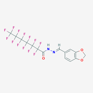 N'-(1,3-benzodioxol-5-ylmethylene)-2,2,3,3,4,4,5,5,6,6,7,7,7-tridecafluoroheptanohydrazide