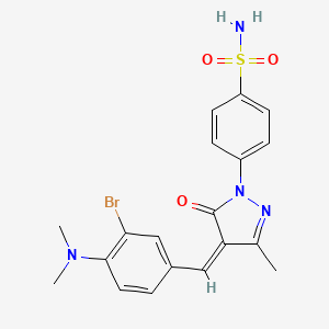 4-{4-[3-bromo-4-(dimethylamino)benzylidene]-3-methyl-5-oxo-4,5-dihydro-1H-pyrazol-1-yl}benzenesulfonamide