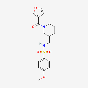 N-{[1-(3-furoyl)-3-piperidinyl]methyl}-4-methoxybenzenesulfonamide