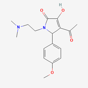 molecular formula C17H22N2O4 B3907216 4-acetyl-1-[2-(dimethylamino)ethyl]-3-hydroxy-5-(4-methoxyphenyl)-1,5-dihydro-2H-pyrrol-2-one 