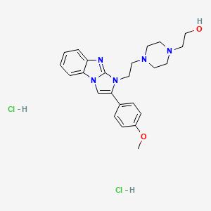 2-(4-{2-[2-(4-methoxyphenyl)-1H-imidazo[1,2-a]benzimidazol-1-yl]ethyl}-1-piperazinyl)ethanol dihydrochloride