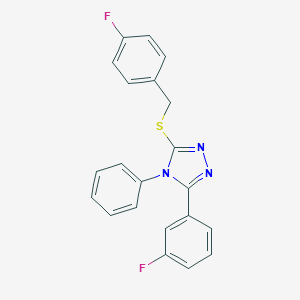 4-fluorobenzyl 5-(3-fluorophenyl)-4-phenyl-4H-1,2,4-triazol-3-yl sulfide