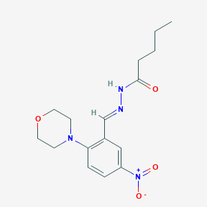 molecular formula C16H22N4O4 B390725 N'-[5-nitro-2-(4-morpholinyl)benzylidene]pentanohydrazide 