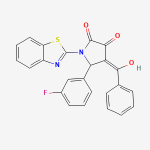 molecular formula C24H15FN2O3S B3907277 1-(1,3-benzothiazol-2-yl)-4-benzoyl-5-(3-fluorophenyl)-3-hydroxy-1,5-dihydro-2H-pyrrol-2-one 