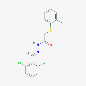 molecular formula C16H14Cl2N2OS B390728 N'-(2,6-dichlorobenzylidene)-2-[(2-methylphenyl)sulfanyl]acetohydrazide CAS No. 339012-72-5