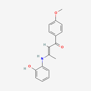 3-[(2-hydroxyphenyl)amino]-1-(4-methoxyphenyl)-2-buten-1-one