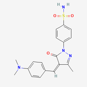 4-{4-[4-(dimethylamino)benzylidene]-3-methyl-5-oxo-4,5-dihydro-1H-pyrazol-1-yl}benzenesulfonamide