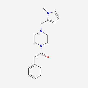 molecular formula C18H23N3O B3907290 1-[(1-methyl-1H-pyrrol-2-yl)methyl]-4-(phenylacetyl)piperazine 