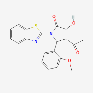4-acetyl-1-(1,3-benzothiazol-2-yl)-3-hydroxy-5-(2-methoxyphenyl)-1,5-dihydro-2H-pyrrol-2-one