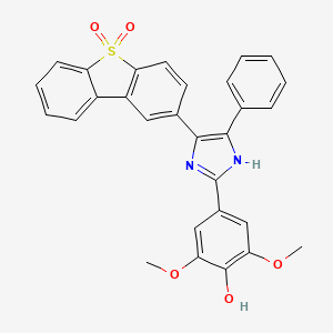 molecular formula C29H22N2O5S B3907311 4-[4-(5,5-dioxidodibenzo[b,d]thien-2-yl)-5-phenyl-1H-imidazol-2-yl]-2,6-dimethoxyphenol 