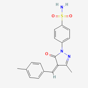 4-[3-methyl-4-(4-methylbenzylidene)-5-oxo-4,5-dihydro-1H-pyrazol-1-yl]benzenesulfonamide