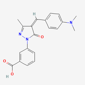 3-{4-[4-(dimethylamino)benzylidene]-3-methyl-5-oxo-4,5-dihydro-1H-pyrazol-1-yl}benzoic acid