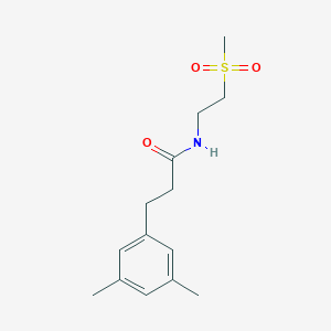 molecular formula C14H21NO3S B3907340 3-(3,5-dimethylphenyl)-N-[2-(methylsulfonyl)ethyl]propanamide 