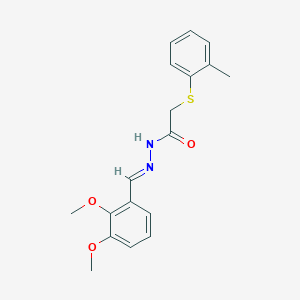 N'-(2,3-dimethoxybenzylidene)-2-[(2-methylphenyl)sulfanyl]acetohydrazide