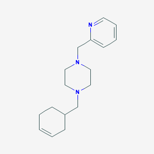 molecular formula C17H25N3 B3907368 1-(3-cyclohexen-1-ylmethyl)-4-(2-pyridinylmethyl)piperazine 