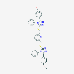 2,6-bis({[5-(4-methoxyphenyl)-4-phenyl-4H-1,2,4-triazol-3-yl]sulfanyl}methyl)pyridine
