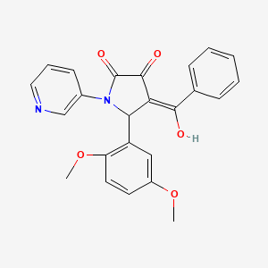 4-benzoyl-5-(2,5-dimethoxyphenyl)-3-hydroxy-1-(3-pyridinyl)-1,5-dihydro-2H-pyrrol-2-one