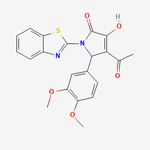 4-acetyl-1-(1,3-benzothiazol-2-yl)-5-(3,4-dimethoxyphenyl)-3-hydroxy-1,5-dihydro-2H-pyrrol-2-one