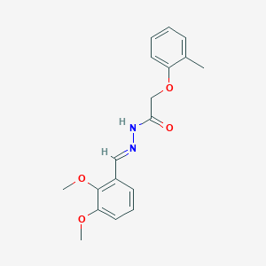 molecular formula C18H20N2O4 B390739 N'-(2,3-dimethoxybenzylidene)-2-(2-methylphenoxy)acetohydrazide 