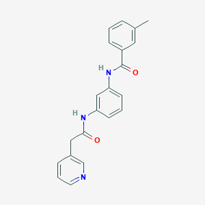 molecular formula C21H19N3O2 B3907396 3-methyl-N-{3-[(pyridin-3-ylacetyl)amino]phenyl}benzamide 