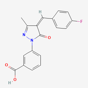 3-[4-(4-fluorobenzylidene)-3-methyl-5-oxo-4,5-dihydro-1H-pyrazol-1-yl]benzoic acid