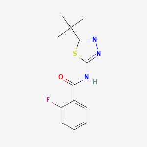 N-(5-tert-butyl-1,3,4-thiadiazol-2-yl)-2-fluorobenzamide