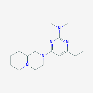 molecular formula C16H27N5 B3907423 4-ethyl-N,N-dimethyl-6-(octahydro-2H-pyrido[1,2-a]pyrazin-2-yl)pyrimidin-2-amine 