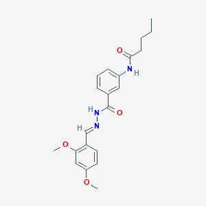 N-(3-{[2-(2,4-dimethoxybenzylidene)hydrazino]carbonyl}phenyl)pentanamide
