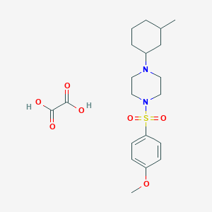 molecular formula C20H30N2O7S B3907430 1-[(4-methoxyphenyl)sulfonyl]-4-(3-methylcyclohexyl)piperazine oxalate 