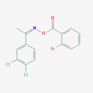 molecular formula C15H10BrCl2NO2 B390744 1-(3,4-dichlorophenyl)ethanone O-(2-bromobenzoyl)oxime 