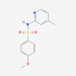 molecular formula C13H14N2O3S B390745 4-甲氧基-N-(4-甲基-2-吡啶基)苯磺酰胺 CAS No. 295345-82-3