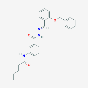N-[3-({2-[2-(benzyloxy)benzylidene]hydrazino}carbonyl)phenyl]pentanamide
