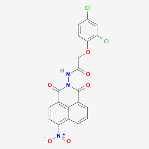 molecular formula C20H11Cl2N3O6 B390747 2-(2,4-Dichlorophenoxy)-N-(6-nitro-1,3-dioxo-1H-benzo[de]isoquinolin-2(3H)-yl)acetamide 