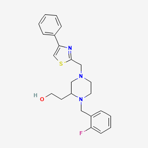 2-{1-(2-fluorobenzyl)-4-[(4-phenyl-1,3-thiazol-2-yl)methyl]-2-piperazinyl}ethanol