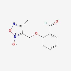molecular formula C11H10N2O4 B3907502 2-[(4-methyl-2-oxido-1,2,5-oxadiazol-3-yl)methoxy]benzaldehyde 