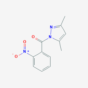 molecular formula C12H11N3O3 B390752 3,5-dimethyl-1-(2-nitrobenzoyl)-1H-pyrazole 