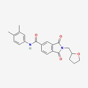 N-(3,4-dimethylphenyl)-1,3-dioxo-2-(tetrahydro-2-furanylmethyl)-5-isoindolinecarboxamide