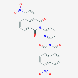 molecular formula C29H13N5O8 B390753 2,6-Di(4-nitro-1,8-naphthalimido)pyridine 