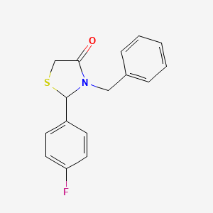 3-benzyl-2-(4-fluorophenyl)-1,3-thiazolidin-4-one