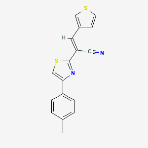 2-[4-(4-methylphenyl)-1,3-thiazol-2-yl]-3-(3-thienyl)acrylonitrile